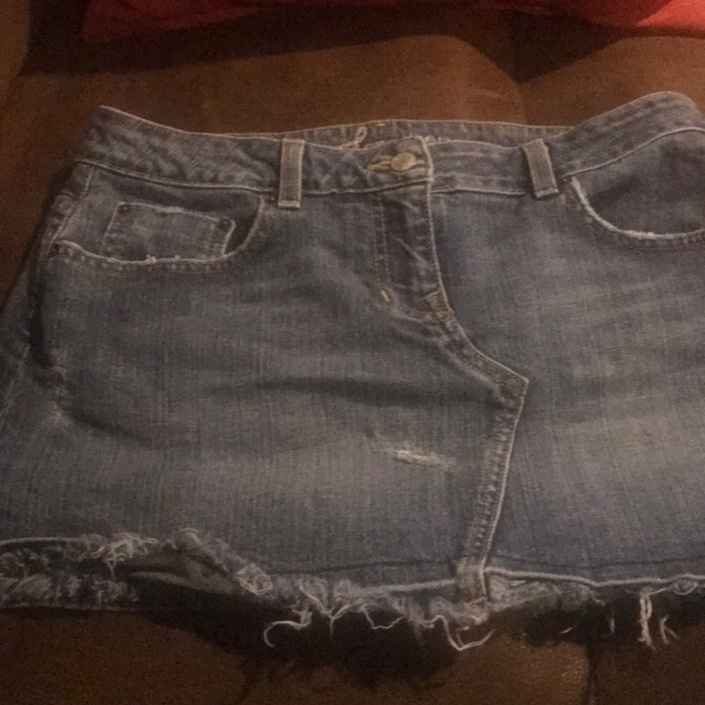 Bebe Blue jean mini skirt